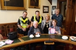 Councillor Isabelle MacKenzie with Elderly guests in the Town House